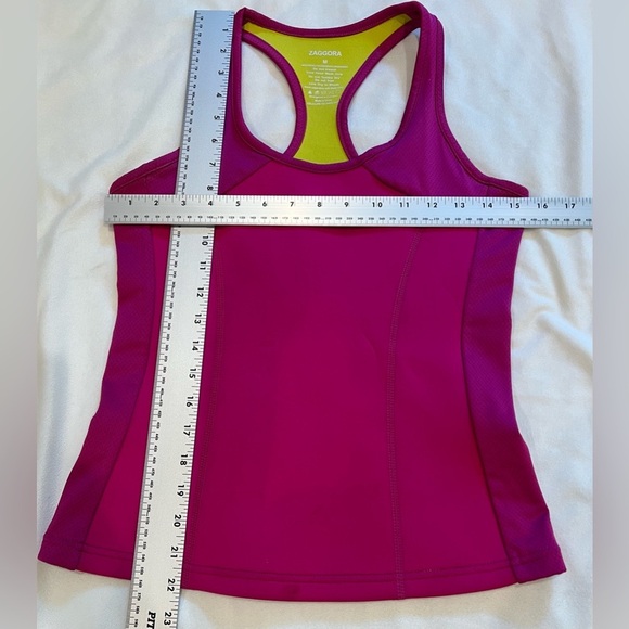 Zaggora Pink Compression Neoprene Racerback Tank Top Workout Tank Size M - Picture 6 of 6